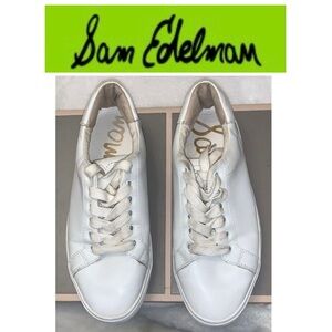 🧿 Sam Edelman White Leather ETHYL Sneakers 8.5